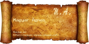 Magyar Ágnes névjegykártya